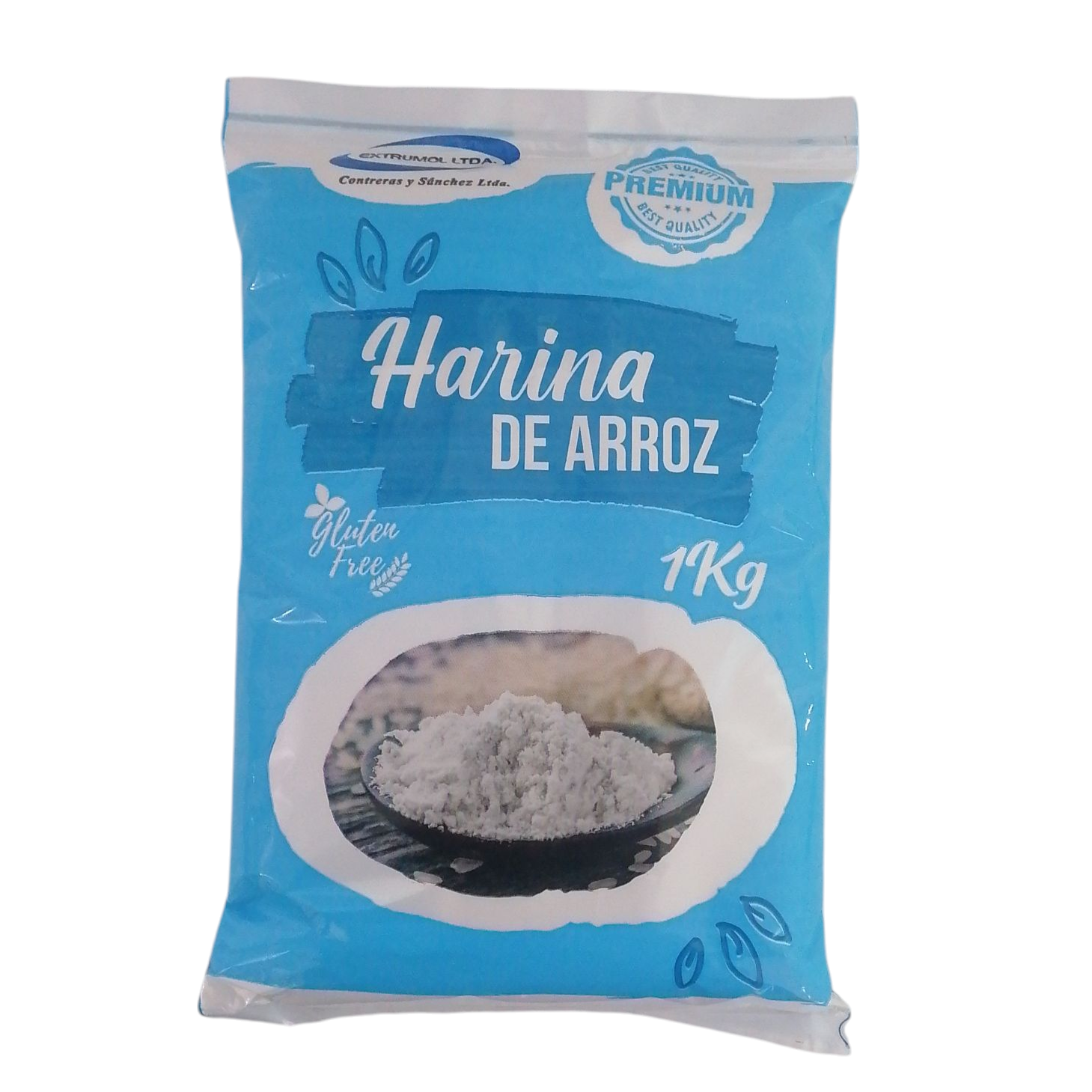 Harina de Arroz Sin Gluten 1kg - Extrumol