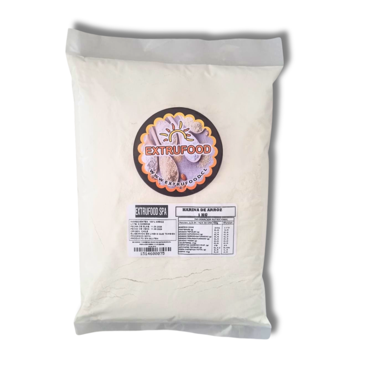 Harina de Arroz 1kg – Sin Gluten – Extrufood