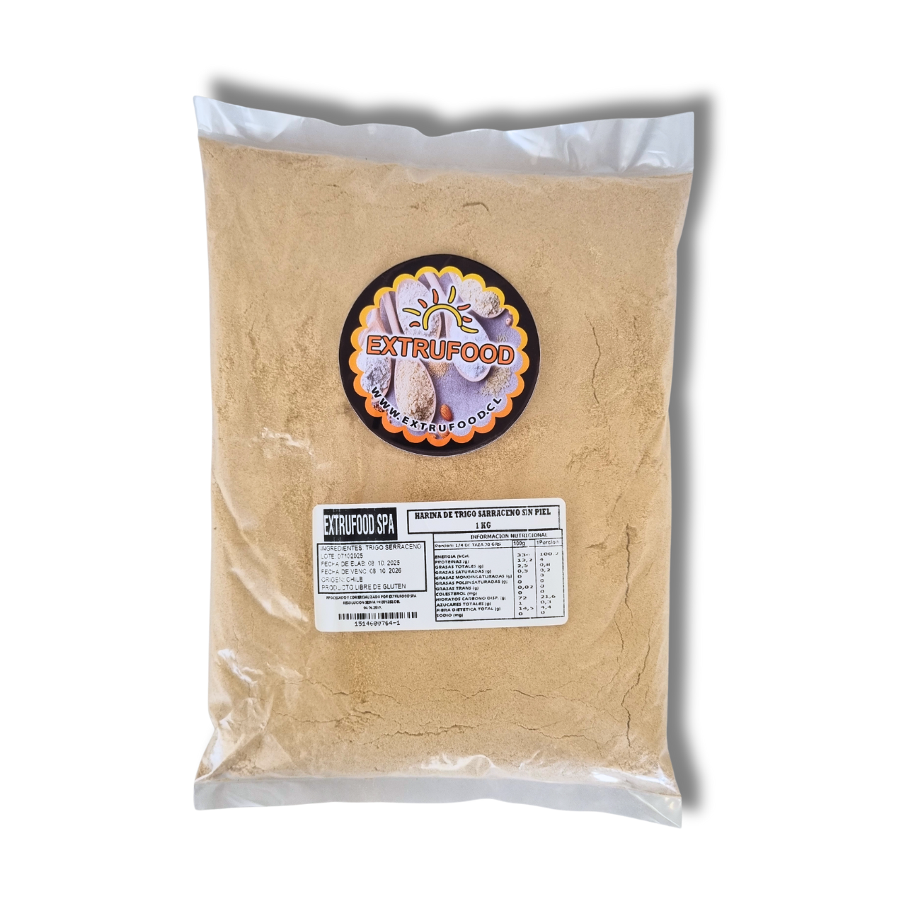Harina de Trigo Sarraceno Sin Piel 1kg – Sin Gluten – Extrufood