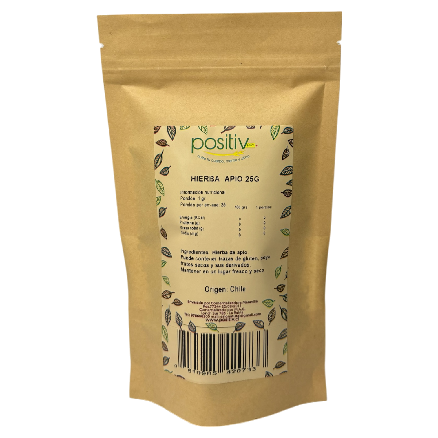 Hierba Apio 25gr - Infusión Natural Digestiva y Depurativa - Positiv