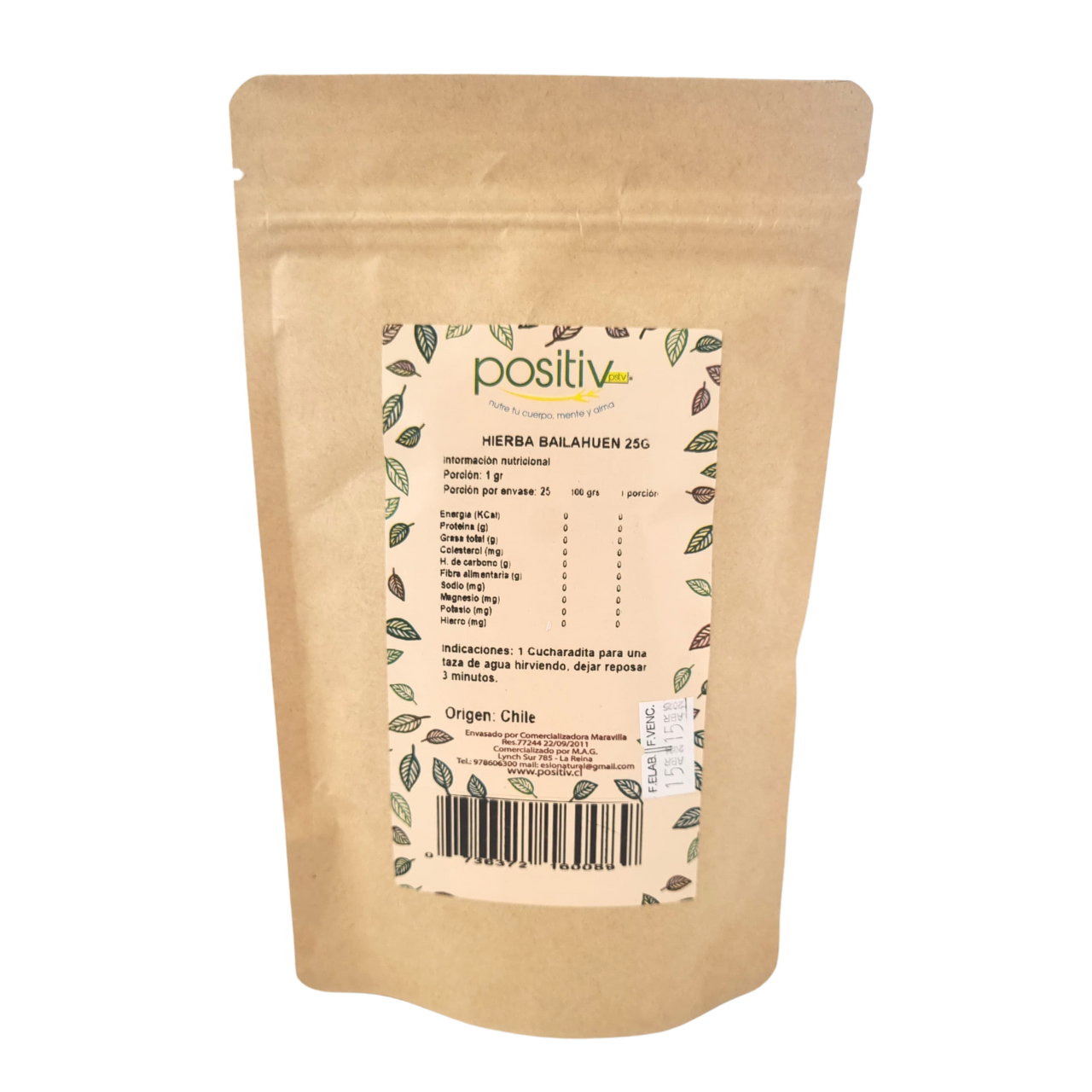 Hierba Bailahuen 25gr - Positiv-Té/Café/Infusiones-Mercado Silvestre
