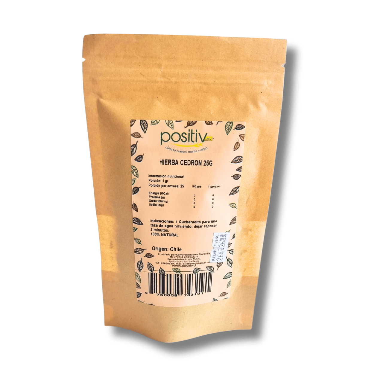 Hierba Cedrón 25gr - Positiv-Té/Café/Infusiones-Mercado Silvestre