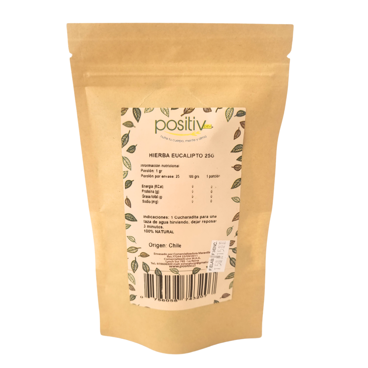 Hierba Eucaliptus 25gr - Positiv-Té/Café/Infusiones-Mercado Silvestre