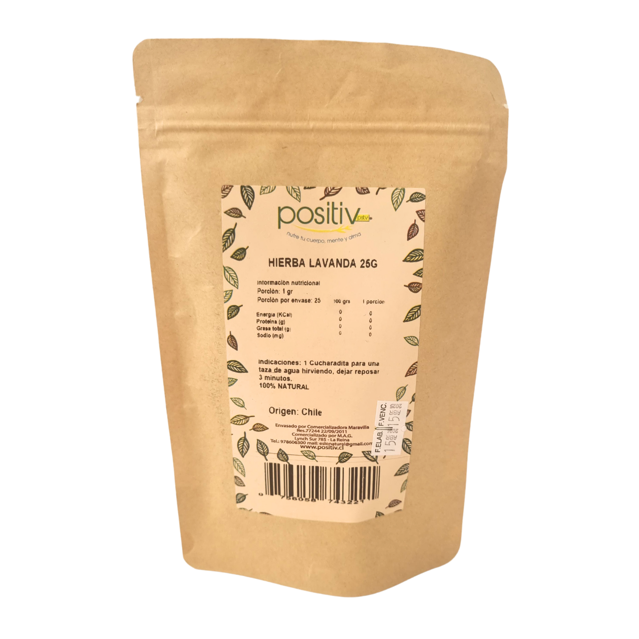 Hierba Lavanda 25gr - Positiv-Té/Café/Infusiones-Mercado Silvestre