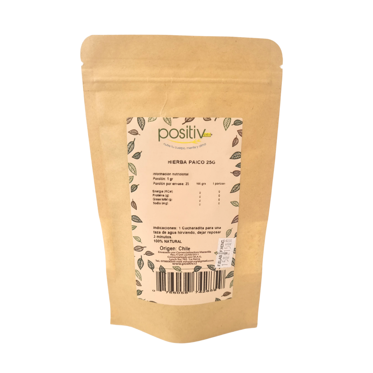 Hierba Paico 25gr - Positiv-Té/Café/Infusiones-Mercado Silvestre