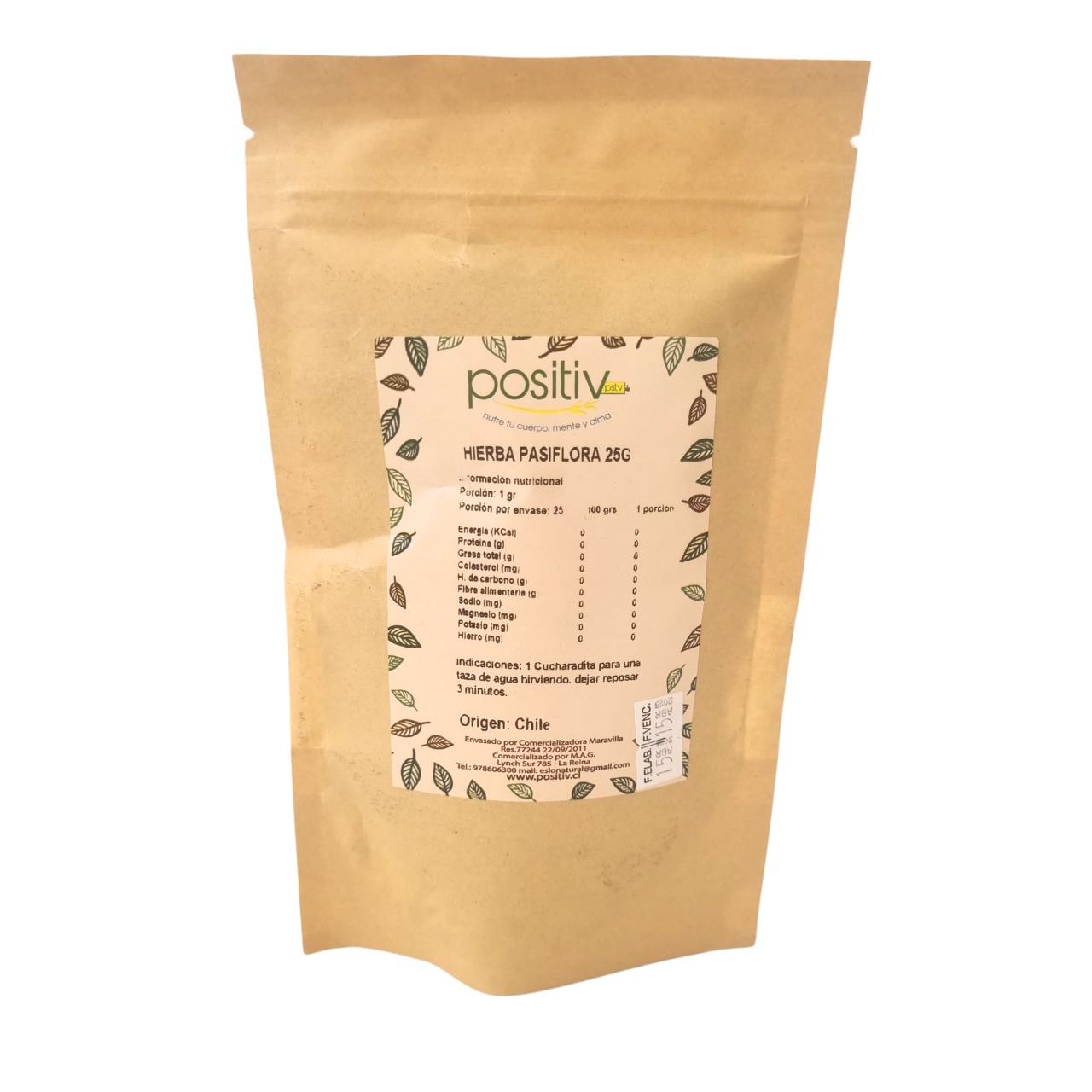 Hierba Pasiflora 25gr - Positiv-Té/Café/Infusiones-Mercado Silvestre