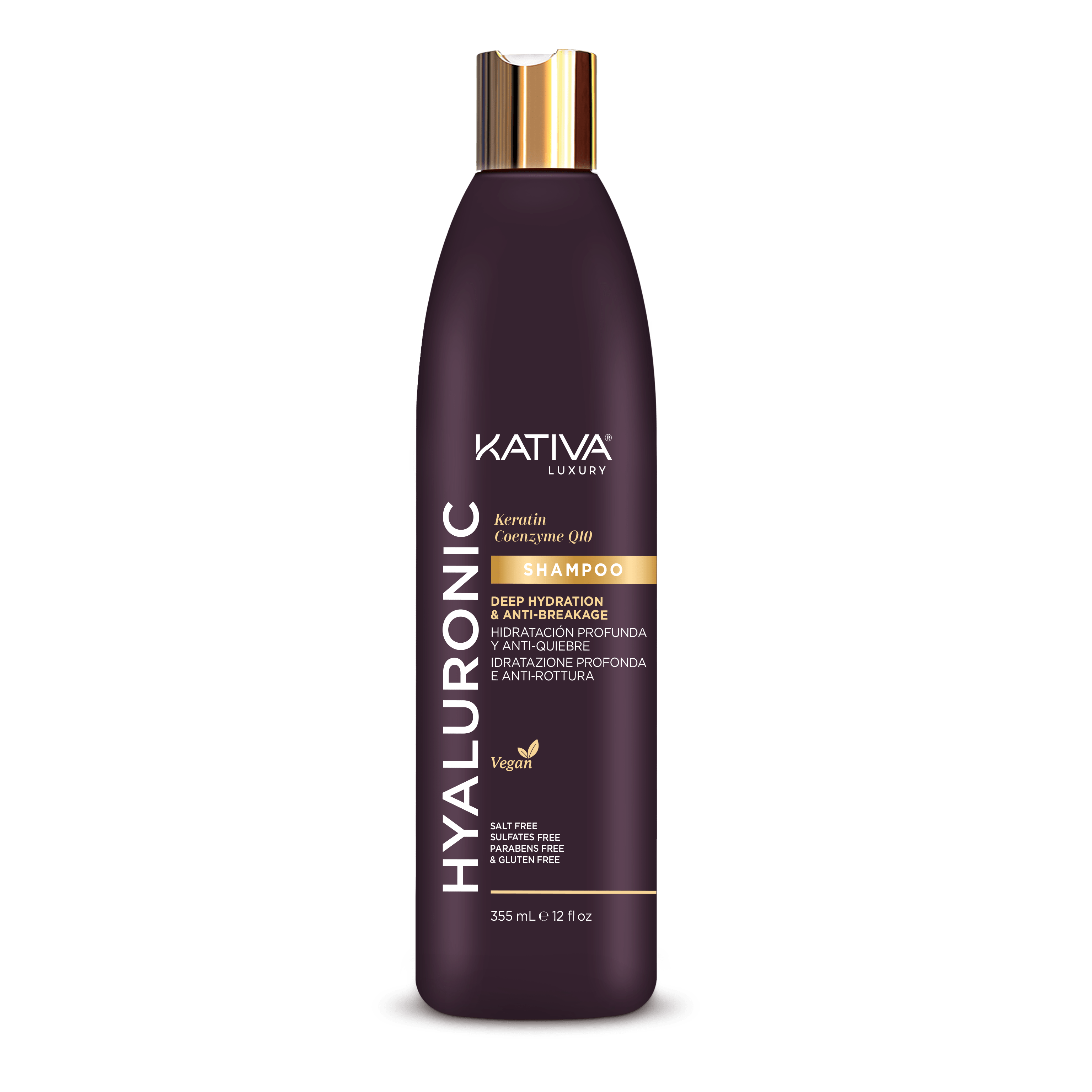 Shampoo Hyaluronic Hidratación Profunda y Anti-Quiebre 355ml - Kativa-Belleza Natural-Mercado Silvestre
