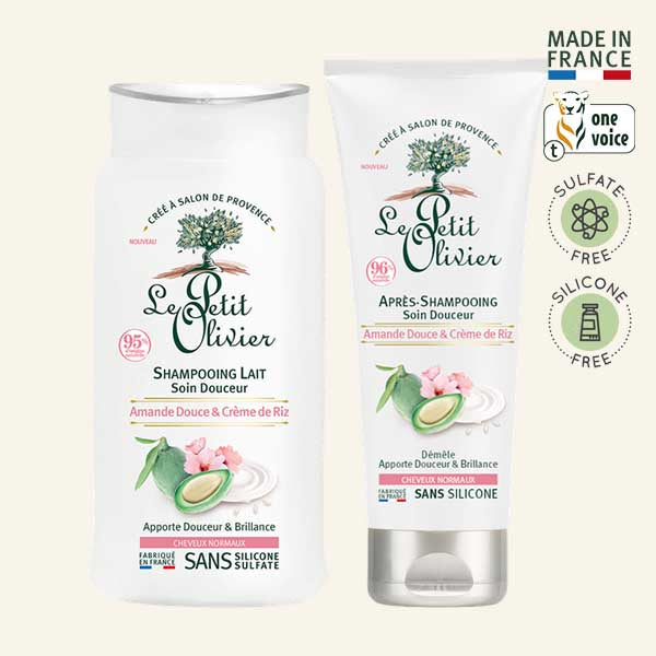 Set de Regalo Shampoo 250ml & Acondicionador 200ml Almendra Dulce - Le Petit Olivier-Belleza Natural-Mercado Silvestre
