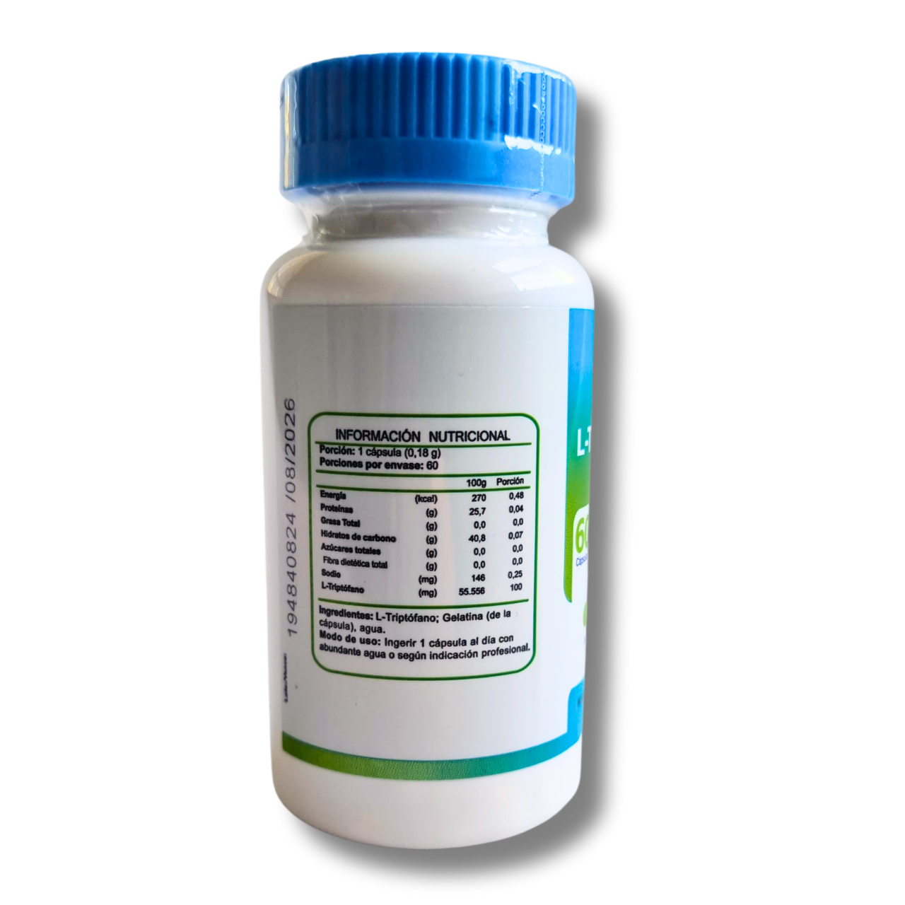 L-Triptófano 60 Cápsulas (2 meses) - FNL-Vitaminas-Mercado Silvestre