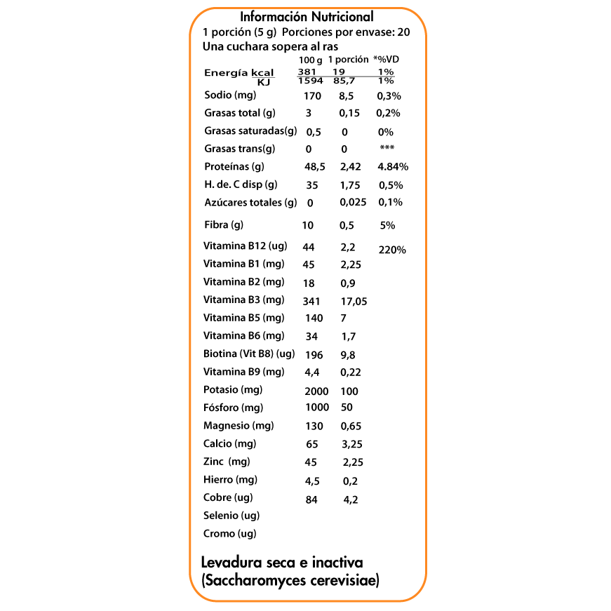 Levadura Nutricional en Copos 100gr - Dulzura Natural-Superalimentos-Mercado Silvestre