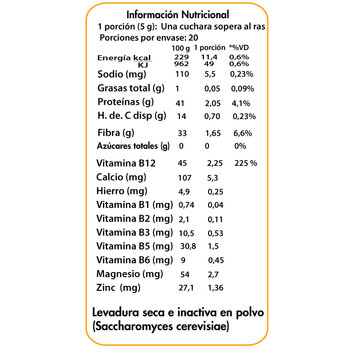 Levadura Nutricional En Polvo 100gr - Dulzura Natural-Superalimentos-Mercado Silvestre