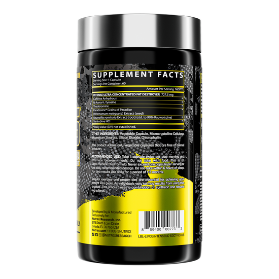 Lipo 6 Black Intense UC 60 Cápsulas (2 meses) - Nutrex-Vitaminas-Mercado Silvestre