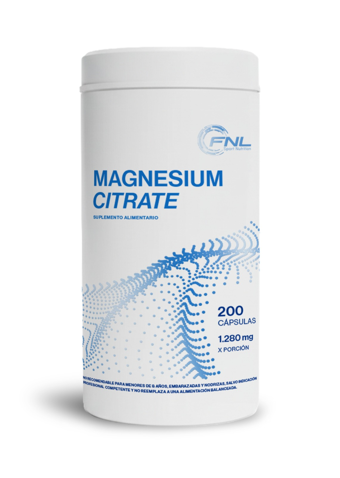 Magnesio Citrato 1280mg 200 Cápsulas (3,3 meses) - FNL