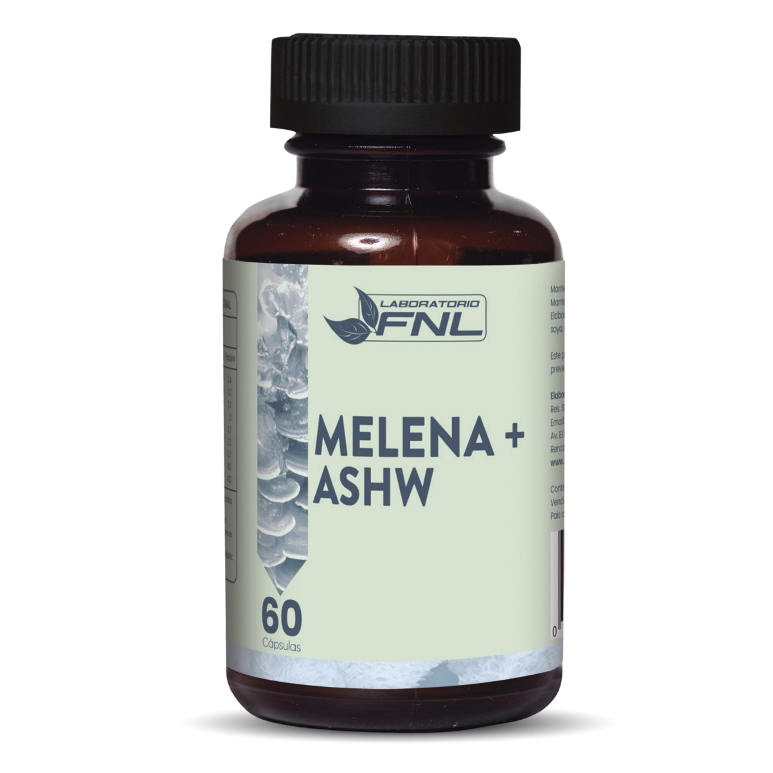 Melena + Ashw (Melena de León 400mg + Ashwagandha 400mg) - 60 Cápsulas Vegetales (1 mes) - FNL