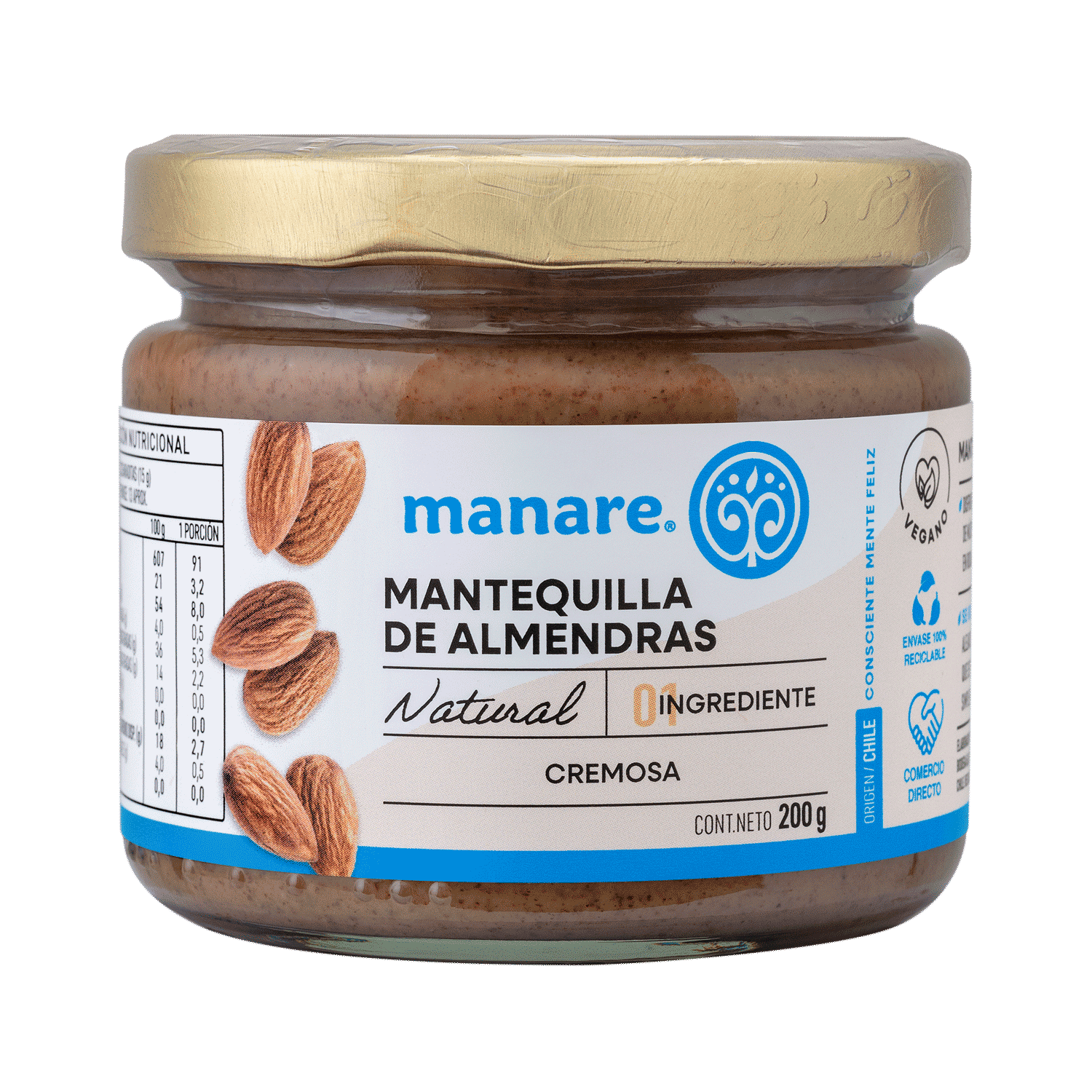 Mantequilla de Almendras 200gr - Manare