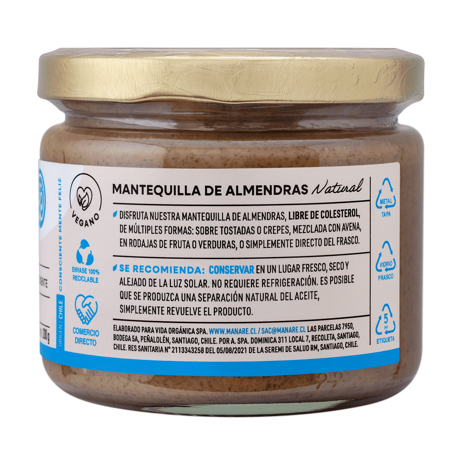 Mantequilla de Almendras 200gr - Manare