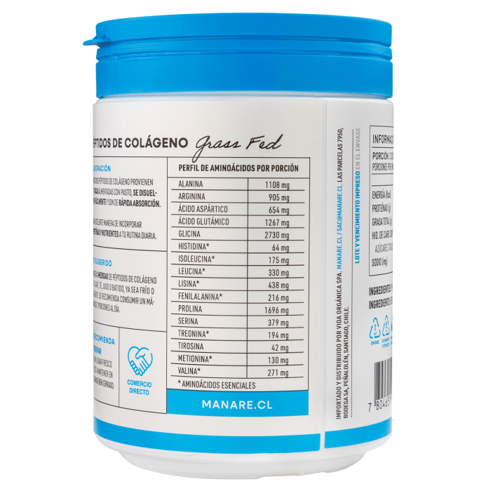 Péptidos de Colágeno Hidrolizado 250gr - Manare-Vitaminas-Mercado Silvestre