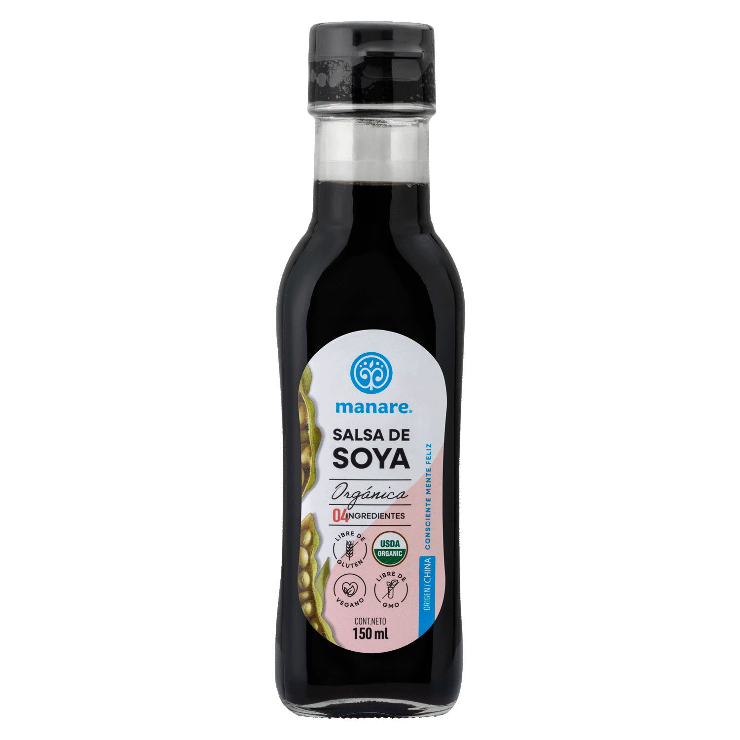 Salsa de Soya Orgánica 150ml Sin Gluten - Manare