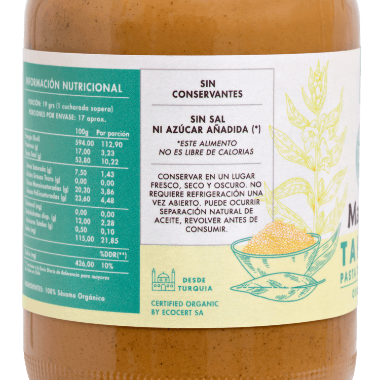 Tahini Orgánico 330gr - Manare