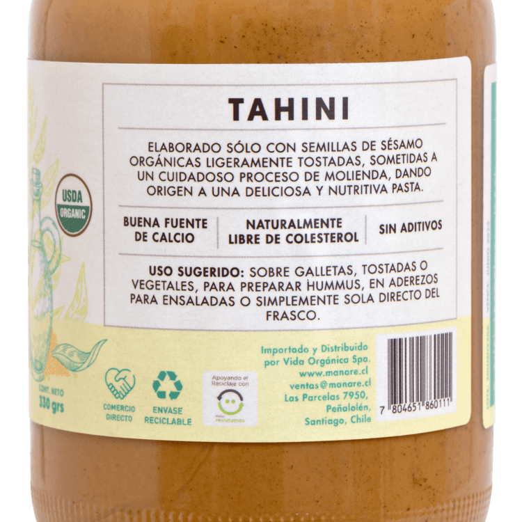 Tahini Orgánico 330gr - Manare