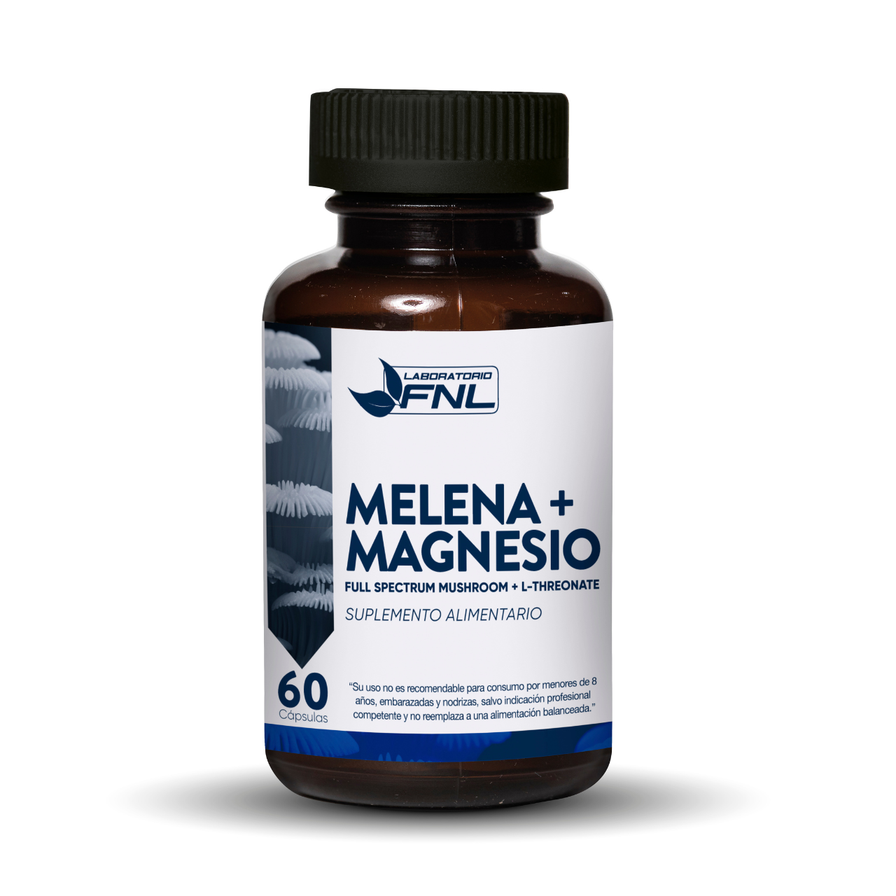 Melena de León 500mg + L-Treonato 360mg + Vitamina B6 20mg - 60 Cápsulas Vegetales (1 mes) - FNL
