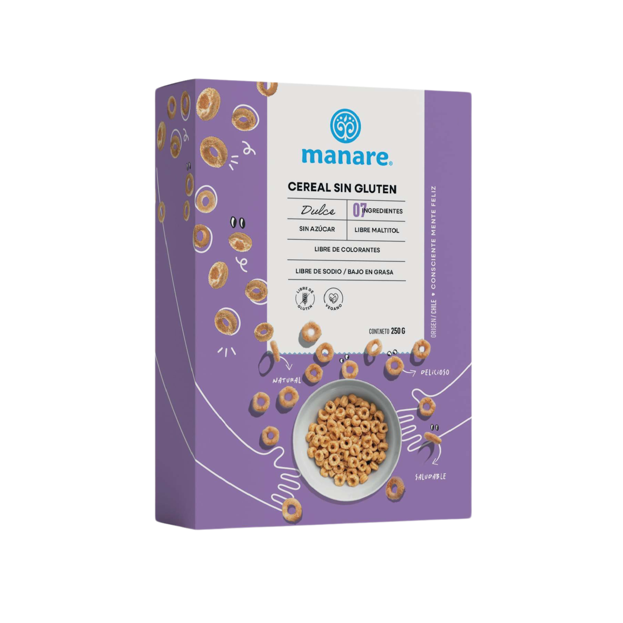 Cereal Sin Gluten Dulce 250gr - Manare
