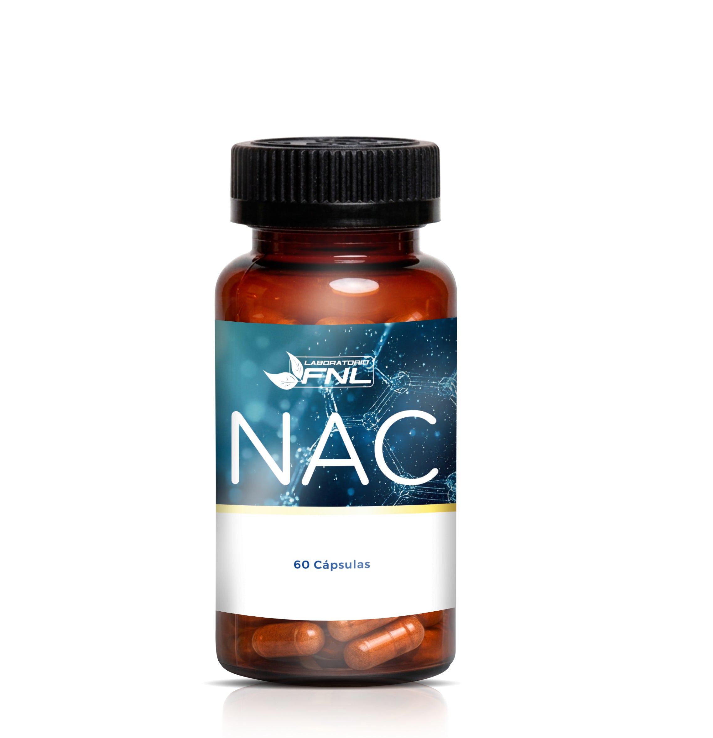 NAC N-Acetilcisteína 600mg 60 Cápsulas (2 meses) - Precursor del Glutatión, Antioxidante y Detox Hepático - FNL