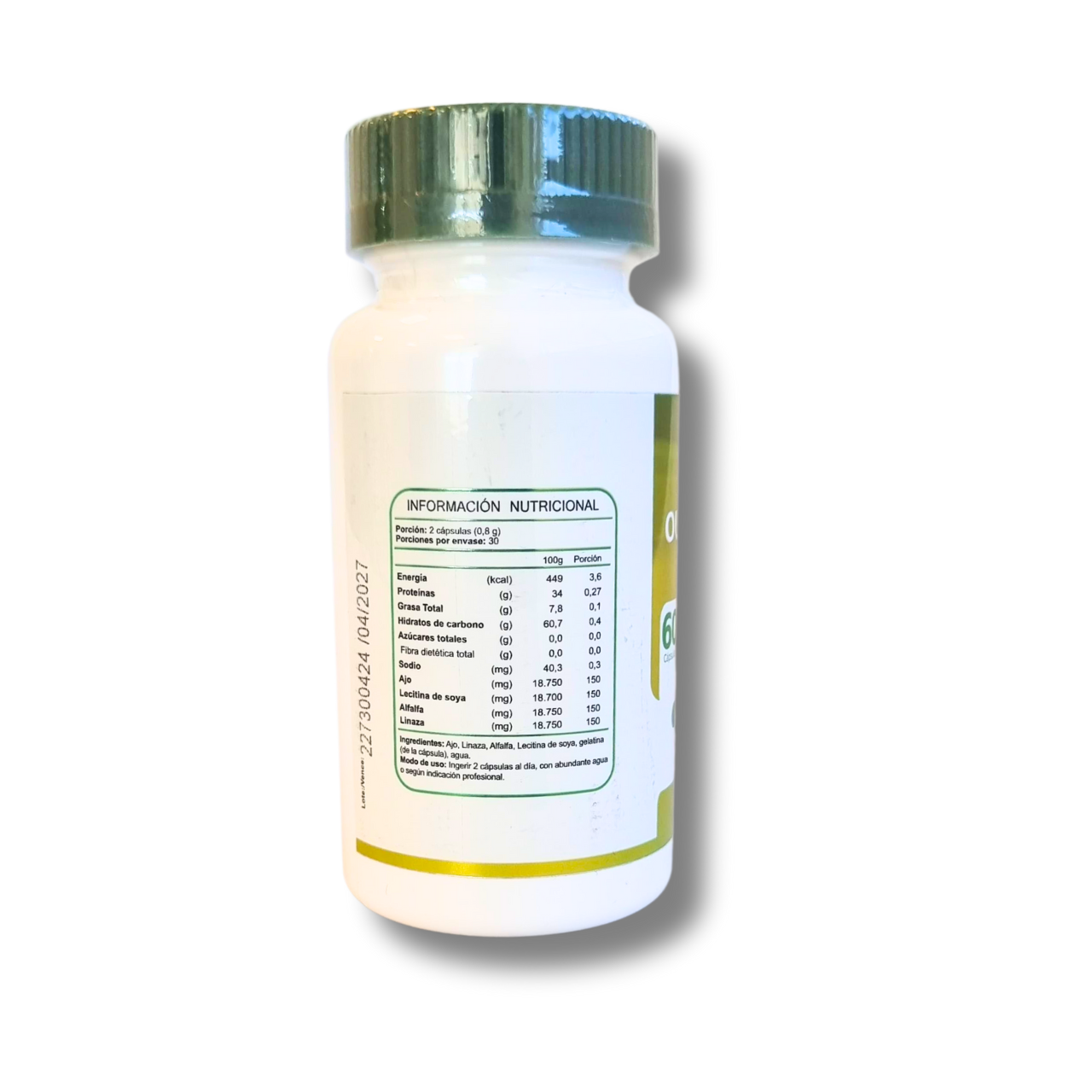 Outlesterol (Linaza + Ajo + Lecitina de Soya + Alfalfa) 60 Cápsulas (1 mes) - FNL