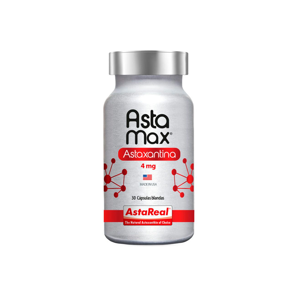 AstaMax Astaxantina 4mg AstaReal® 30 Cápsulas Blandas (1 Mes) - Newscience