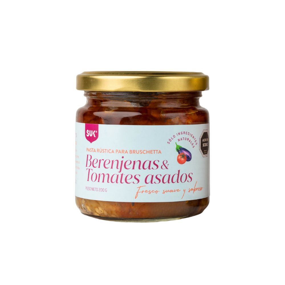 Pasta de Berenjenas y Tomates Asados 200grs - Suk-Conservas-Mercado Silvestre