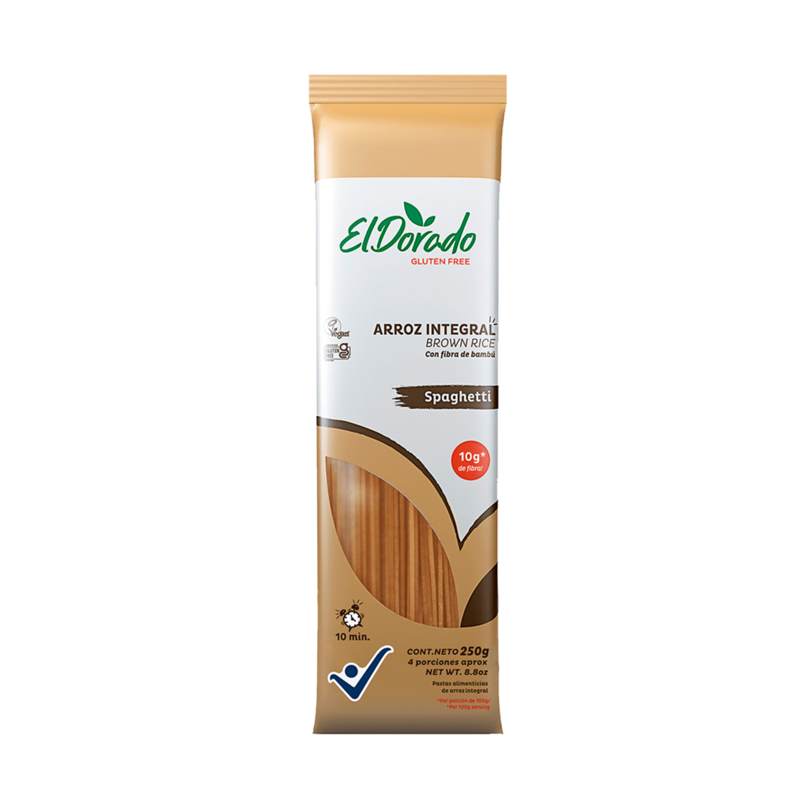 Spaghetti de Arroz Integral Sin Gluten 250gr - El Dorado