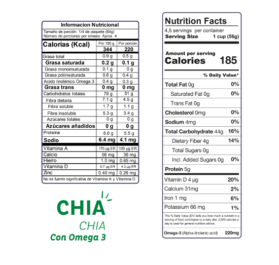 Fusilli de Chía Sin Gluten 250gr - El Dorado