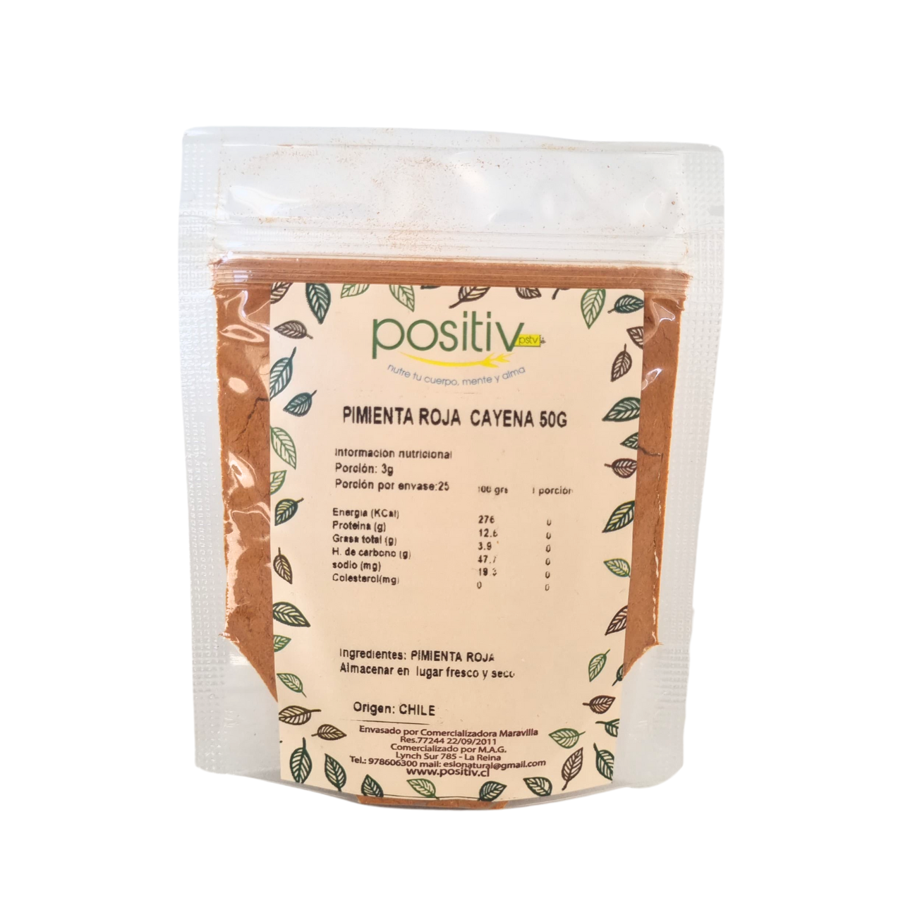 Pimienta Cayena 50gr - Positiv-Especias y Condimentos-Mercado Silvestre