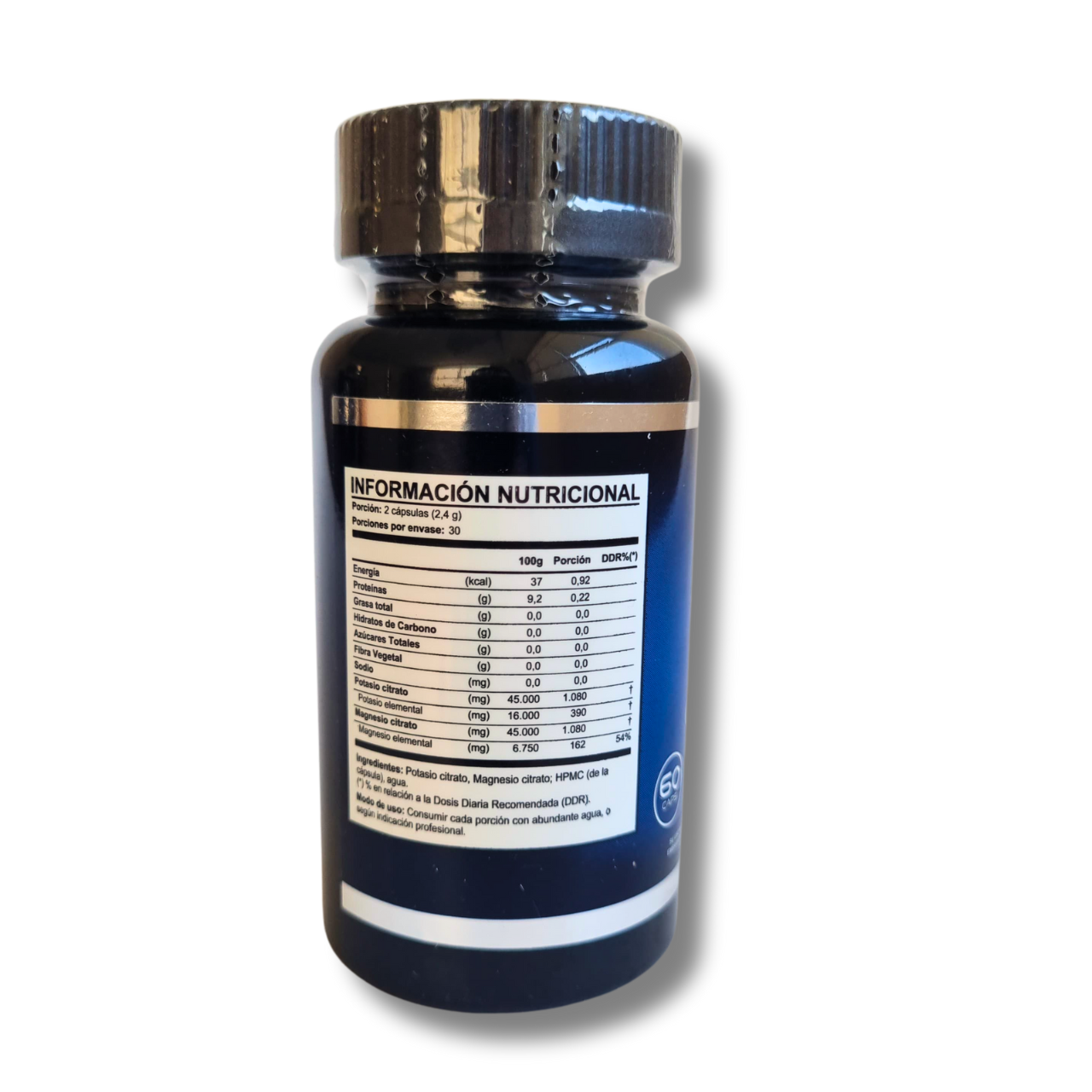 Potasio 390mg + Magnesio 162mg 60 Cápsulas (1 mes) - FNL-Vitaminas-Mercado Silvestre