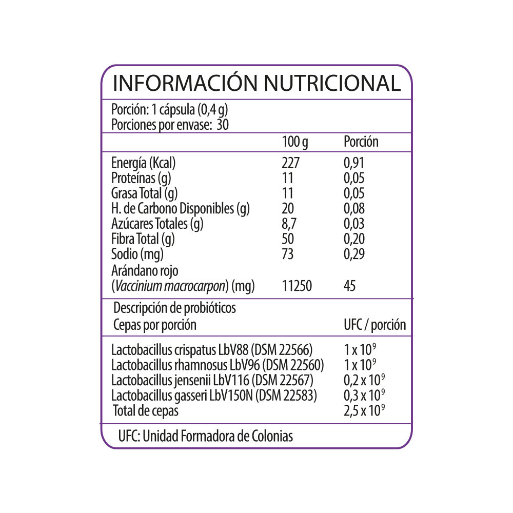 Probiotix + Cranberry - 4 cepas - 2,5 Billones - 30 Cápsulas (1 mes) - Newscience-Vitaminas-Mercado Silvestre