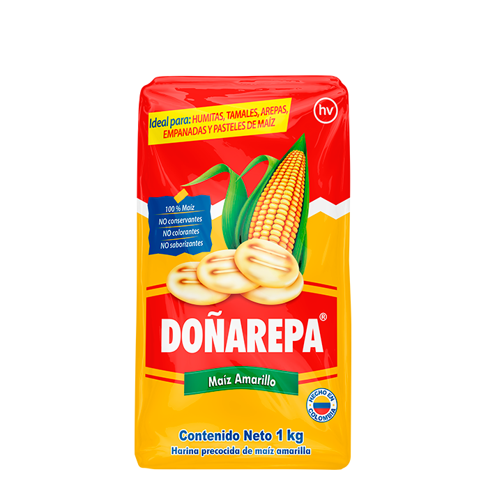 Harina de Maíz Amarillo 1kg - Doñarepa