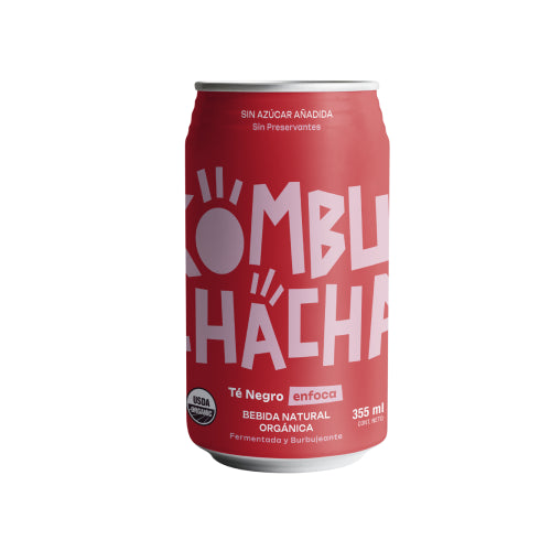 Kombucha Original Té Negro Sin Azúcar 355ml - Kombuchacha-Té/Café/Infusiones-Mercado Silvestre