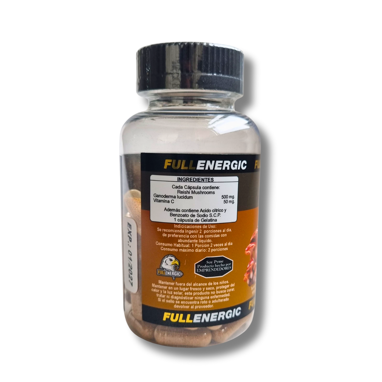 Reishi 1000mg (Fungi - Hongo) 60 Cápsulas (1 mes) - Full Energic