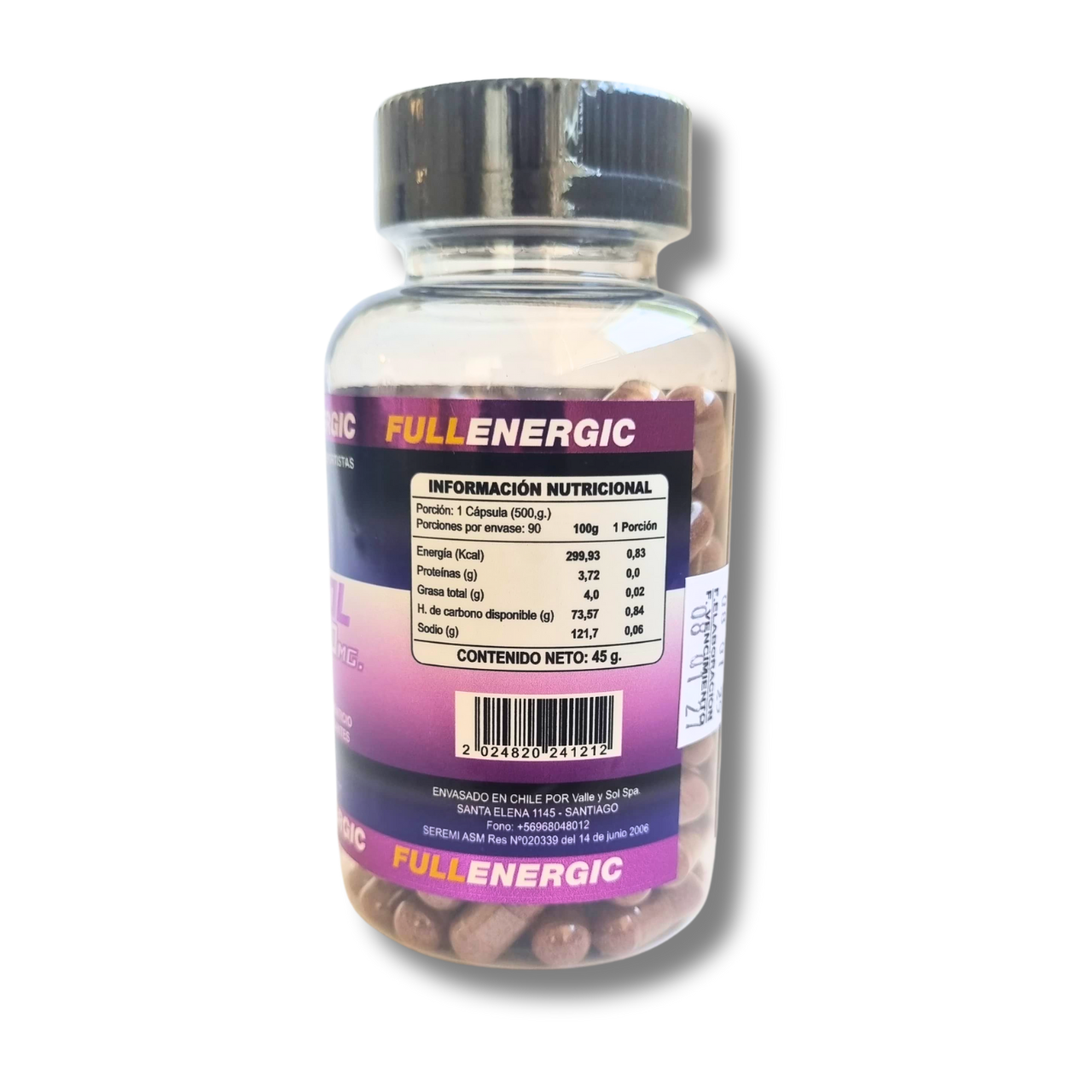 Resveratrol Concentrado 1500mg 90 Cápsulas (1 mes) - Full Energic-Vitaminas-Mercado Silvestre