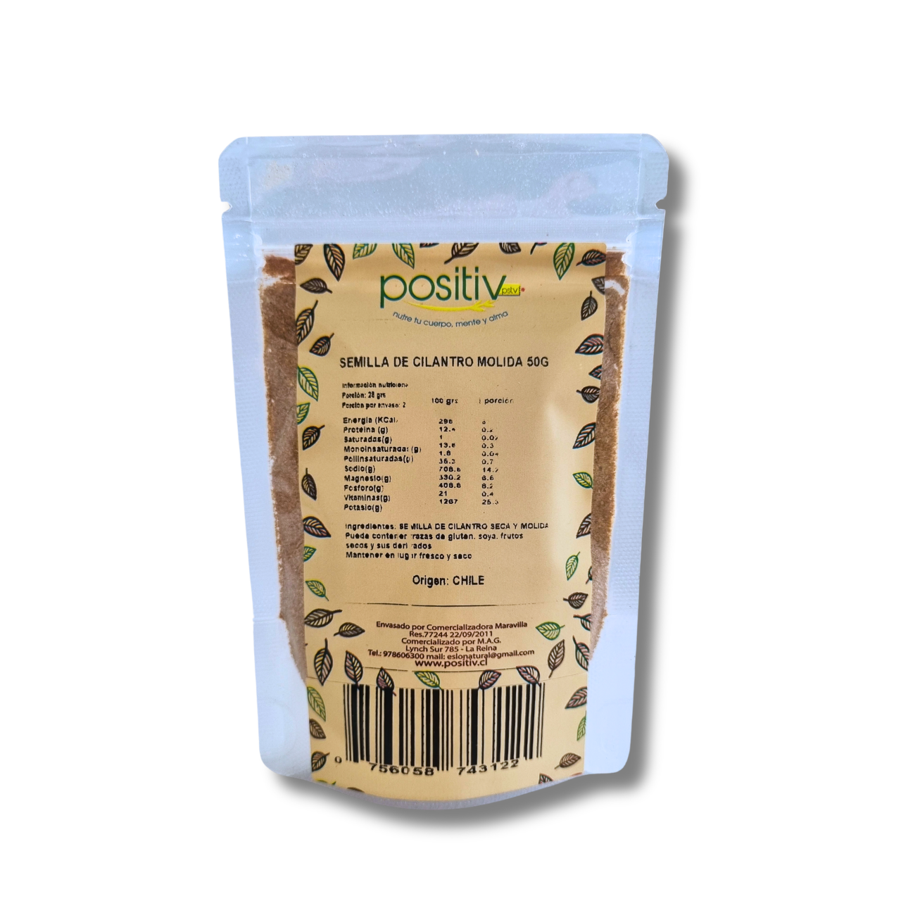 Semilla de Cilanto Molida 50gr - Positiv