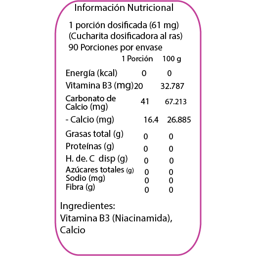 Vitamina B3 - 90 porciones - Dulzura Natural-Vitaminas-Mercado Silvestre
