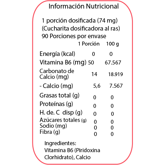 Vitamina B6 - 90 porciones - Dulzura Natural-Vitaminas-Mercado Silvestre