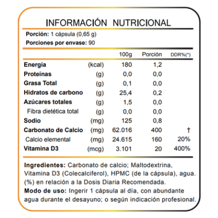 Vitamina D3 800 UI 90 Cápsulas (3 meses) - FNL-Vitaminas-Mercado Silvestre