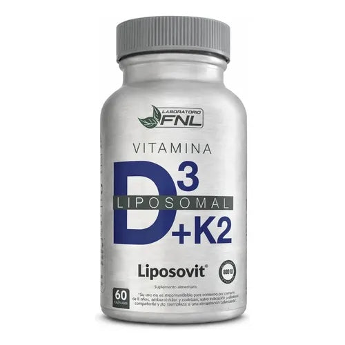 Vitamina D3 800UI +K2 600mcg Liposomal (Liposovit) 60 Cápsulas Vegetales (1 mes) - FNL
