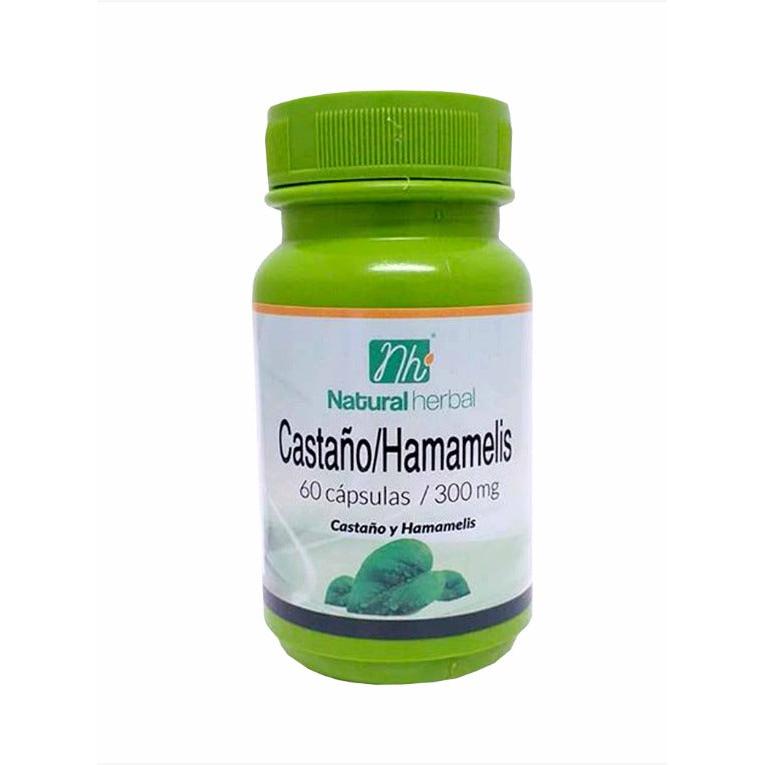 Castaño/ Hamamelis 600mg 60 Cápsulas (1 mes) - Natural Herbal-Vitaminas-Mercado Silvestre