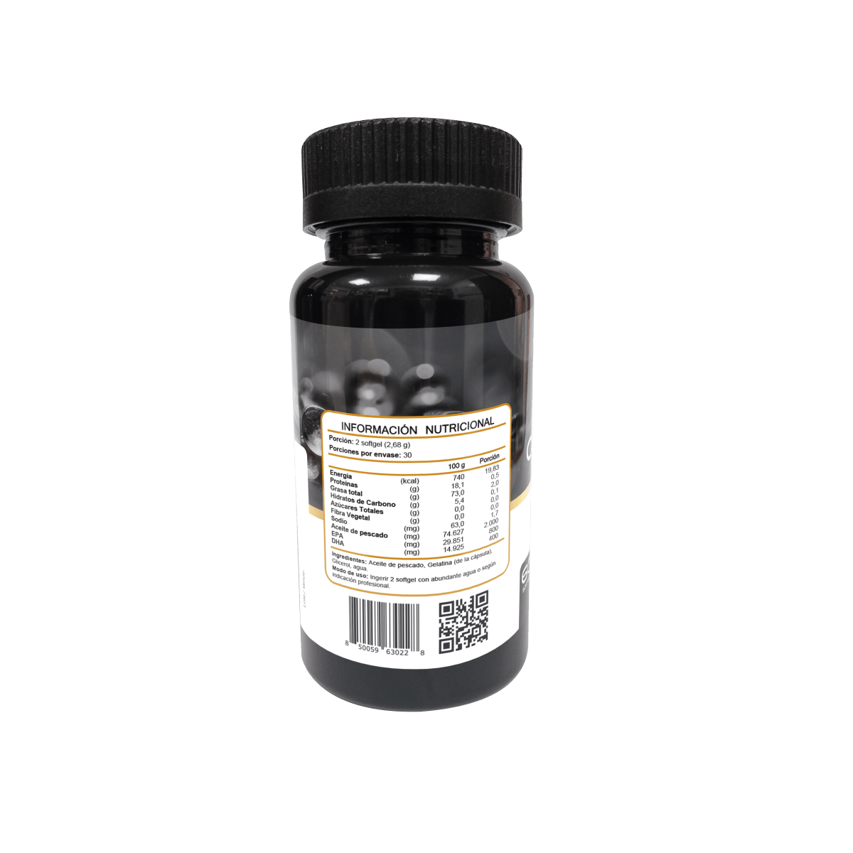 Omega 3 Premium 800mg EPA | 400mg DHA 60 Cápsulas Softgel (1 mes) - FNL-Vitaminas-Mercado Silvestre