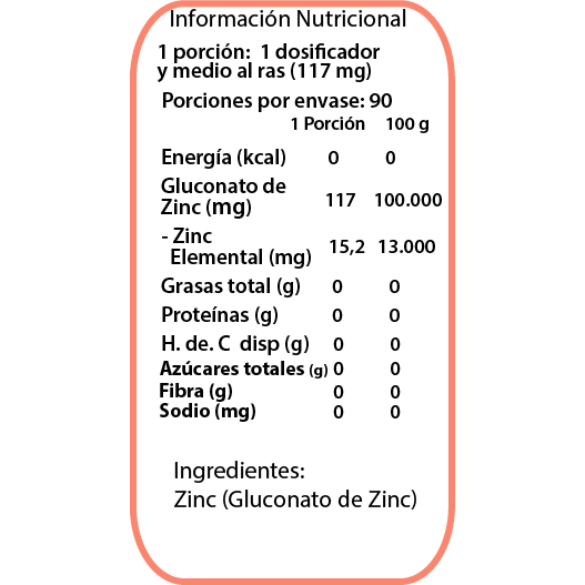 Zinc Elemental 15mg - 90 porciones - Dulzura Natural-Vitaminas-Mercado Silvestre