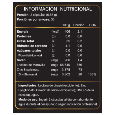 Zinc Elemental Bisglicinato 60 Cápsulas (1 mes) - FNL