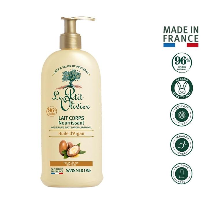 Loción Corporal Nutritiva Aceite de Argán Piel Seca 250ml - Le Petit Olivier