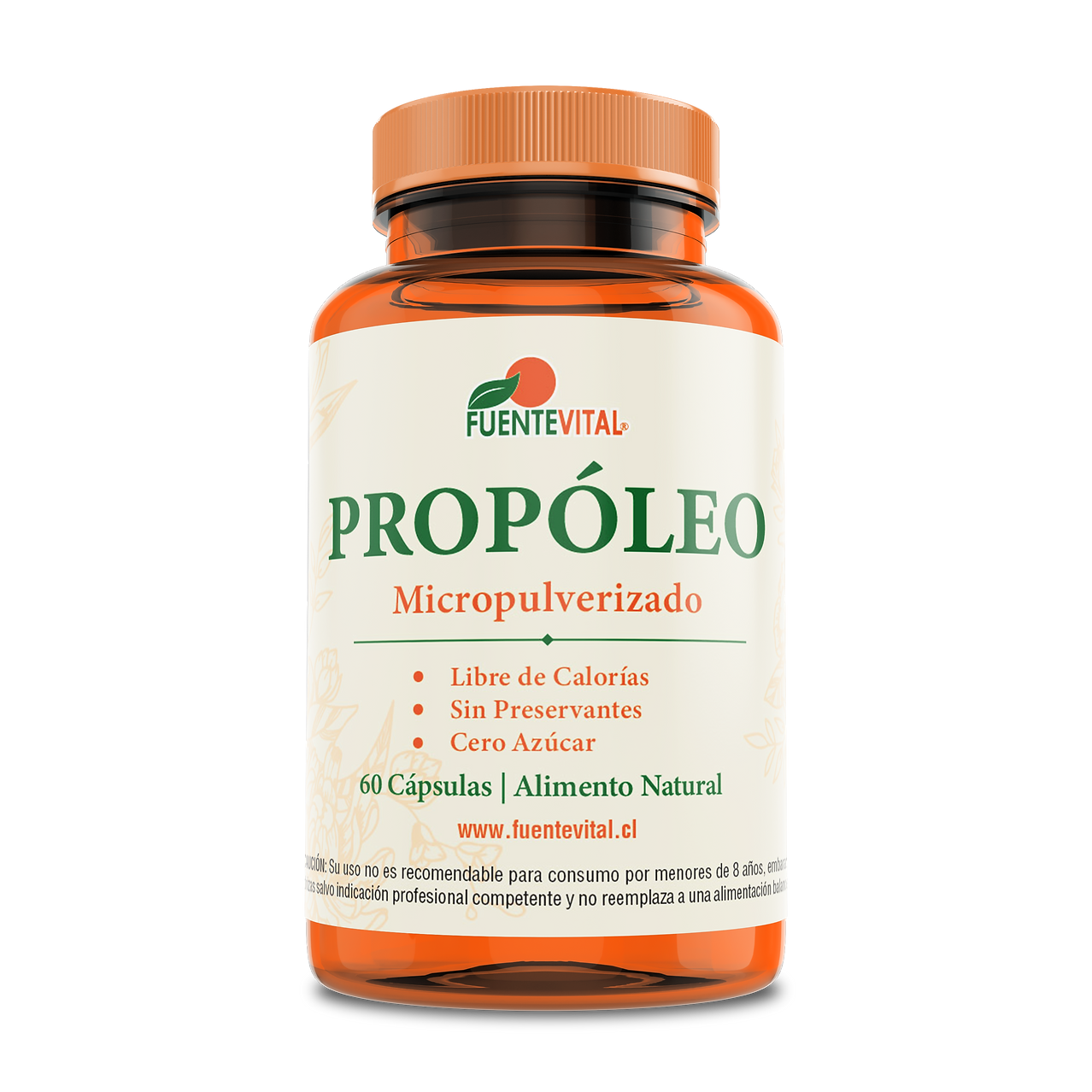 Propóleo Micropulverizado 350mg 60 Cápsulas (2 meses) - Fuente Vital-Vitaminas-Mercado Silvestre
